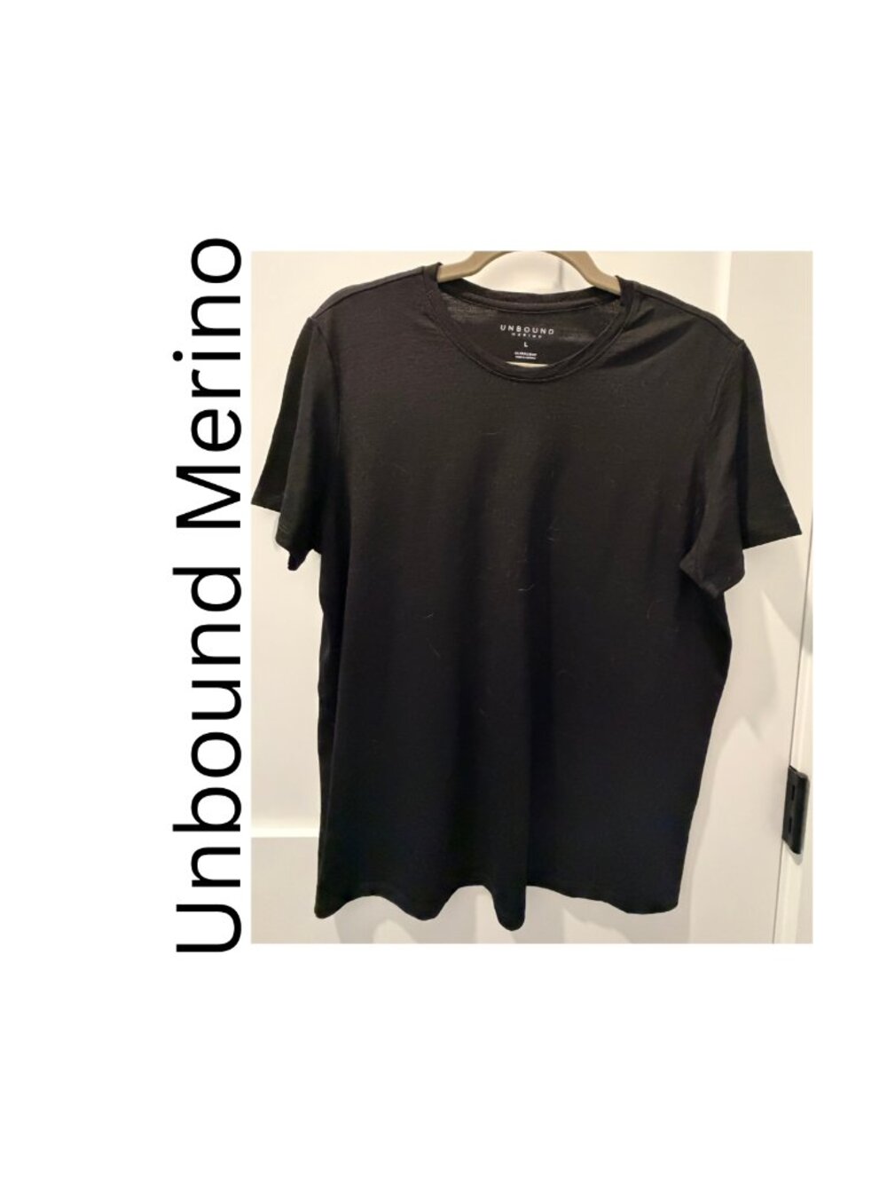 NWOT Unbound Merino Ultralight Black Tshirt - L